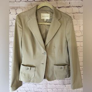 Banana Republic Khaki Classic Academia Collegiate Preppy Stretch Blazer Size 10